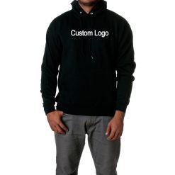 100 Cotton Men'S Hooded Sweatshirt Eco-Friendly Streetwear Sweatshirts Oversize Solid