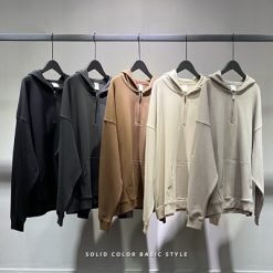 300g-700g Cotton Unisex Mens Streetwear Oversized Puff Print Half Zip Up Hoodies 3xl 4xl 5xl