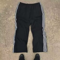 360Gsm 400Gsm French Terry Sweatpants with Custom Stripes and Flare Stacked Baggy Style