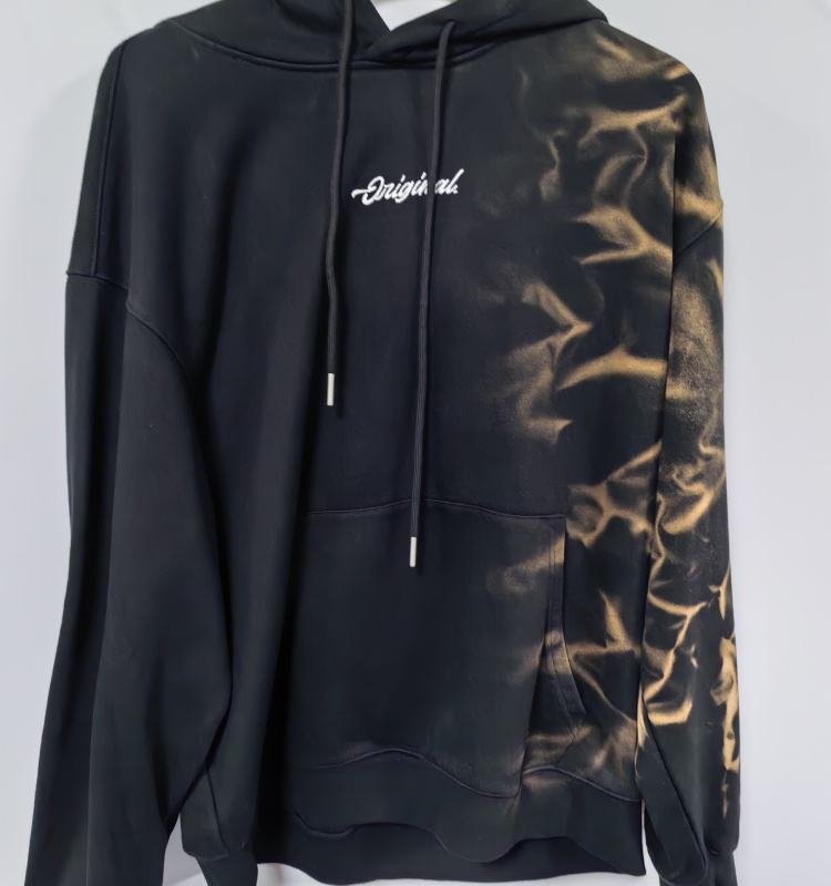Customized Logo Tie-Dyed Heavyweight 100% Cotton Fleece Terry Hoodies