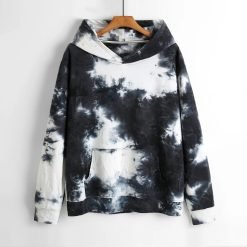 Manufacturer's High Quality Men's Tie Dye Hoodie Custom Logo Streetwear Pullover for Autumn Unique Tie Dye Design
