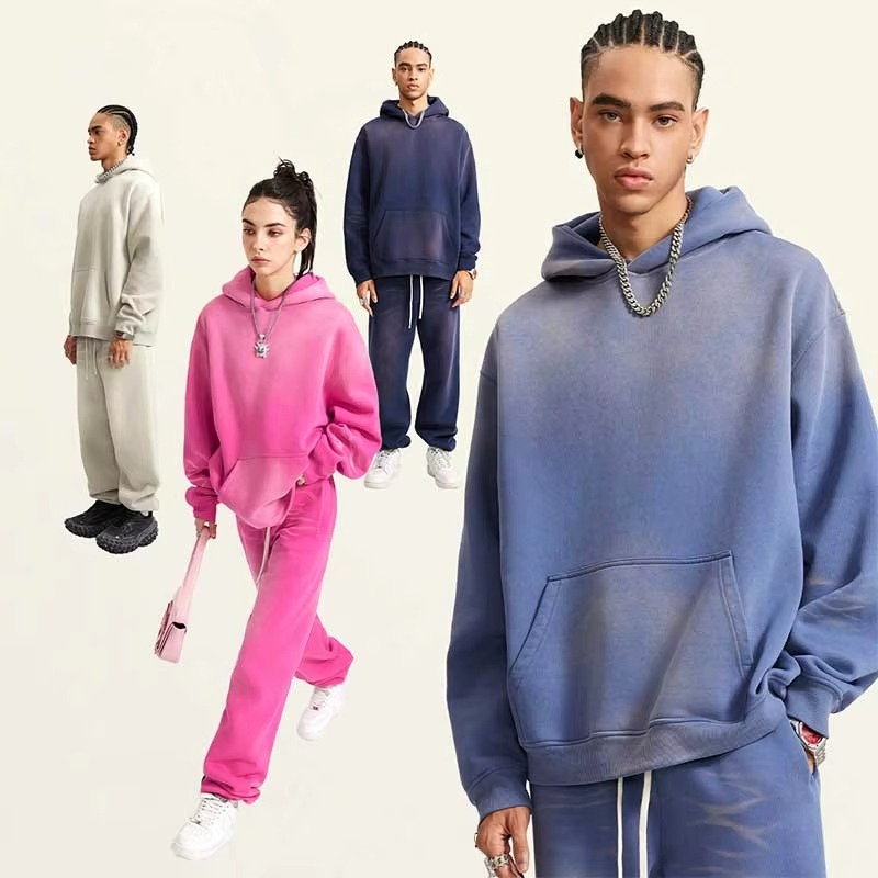 Basic Blank Hoodies Sweatshirts Custom LOGO Mens Oversized Drop Shoulder Sweatshirt Pullover Hoodie Plain - Image 4