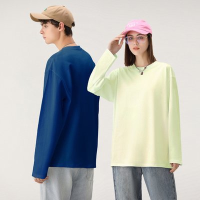 Boys Brown Blue Long Sleeve Shirt Oversized White Blank Thermal Full Sleeve T Shirts Casual Wear - Image 5
