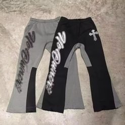 Breathable Joggers Track Pants 100% Cotton Custom Sweat Pants Flared Sweatpants for Men
