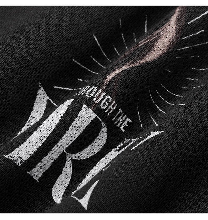 Charming Custom Autumn New Men's Essential Hoodie Loose Fit Solid Crocheted Digital Printing White Letters Fitness Winter - Image 4