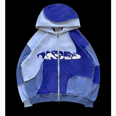 Color Block Contrast Reverse Stitch Pullover Sweatpants and Hoodie Set Sustainable - Image 4