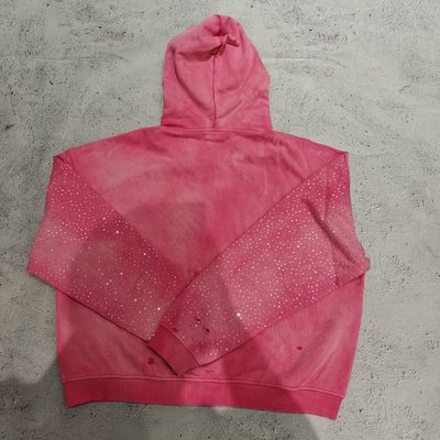 Custom Diamond Baggy Boxy Fit Acid Wash Zip up Jackets Vintage Heavyweight Streetwear Distressed Rhinestone Hoodie Men - Image 2