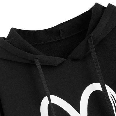 Custom Embroidery Hoodie Fall Fashion Trend Women'S Casual Heart Print Long Sleeve Pullover - Image 5