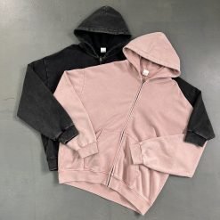 Custom Heavyweight 100% Cotton Sun Faded Acid Wash Patch Applique Embroidered Cropped Print Hoodie for Men Y2k Moq10