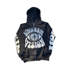 Custom Hoodie Men 100% Cotton 500 Gsm Hoodie High Quality Zip up Jacket Oversized Screen Print Shoulder Side Zip Hoodie Moq10