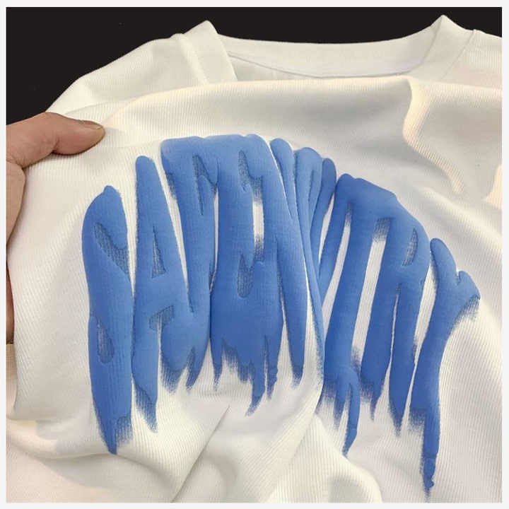 Custom Logo 3D Foam Puff Print Graphic T Shirt in Supima Cotton for Men's Streetwear - Image 7