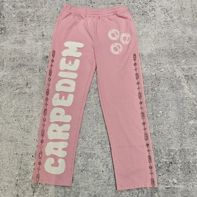 Custom Logo Applique Embroidery Patch Distressed Jogger Sweatpants Baggy Wide Leg Track Pants Men - Image 5