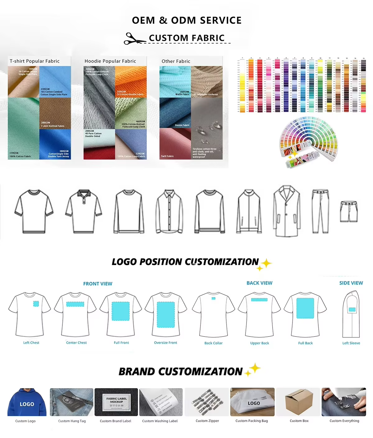 Custom Logo Men's Hoodies 100% Cotton Oversized Drop Shoulder Pockets Functional Hoodie Zip up Heavyweight Hoodie for Men - Image 5