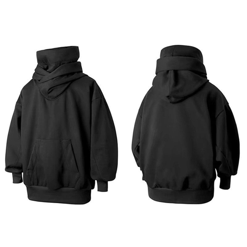 Custom logo OEM Design Oversized Blank Pullover Hoodie With Embroidery 450gsm Mens Heavyweight Pullover Hoodies - Image 4