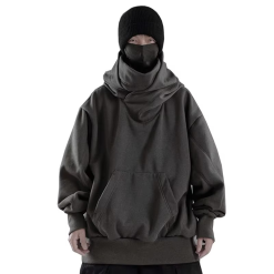 Custom logo OEM Design Oversized Blank Pullover Hoodie With Embroidery 450gsm Mens Heavyweight Pullover Hoodies