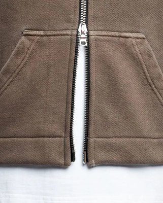 Custom Logo Patch Applique Embroidery Heavyweight 600 gsm Hoodie Baggy Boxy Cropped Acid Wash Double Zipper Hoodie - Image 2