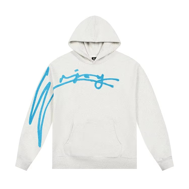 Custom Logo Plus Size Men's Hoodies & Sweatshirts OEM French Terry Chenille Patch Hoodie 500gsm - Image 3