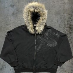 Custom Logo Women's Full Zipper Hoodie Set Heart XL Oversized Fit Winter Double-Layer Hooded Collar Pocket Anti-Pilling Moq10