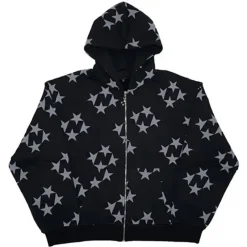 Custom-Made High-End Casual Loose Retro Street-Style 100% Cotton Acid-Washed Denim Hoodie Adorned with Rivet Accents Moq10