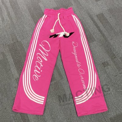Custom Mens Streetwear 100% Cotton French Terry Sweat Pants Sun Faded Acid Wash Side Stripe Baggy Flared Sweatpants