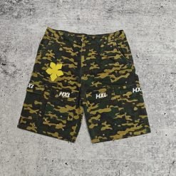 Custom New Cavas Twill Denim Shorts 100% Cotton Streetwear Summer Hunting Embroidery Cargo Camo Jean Shorts for Men