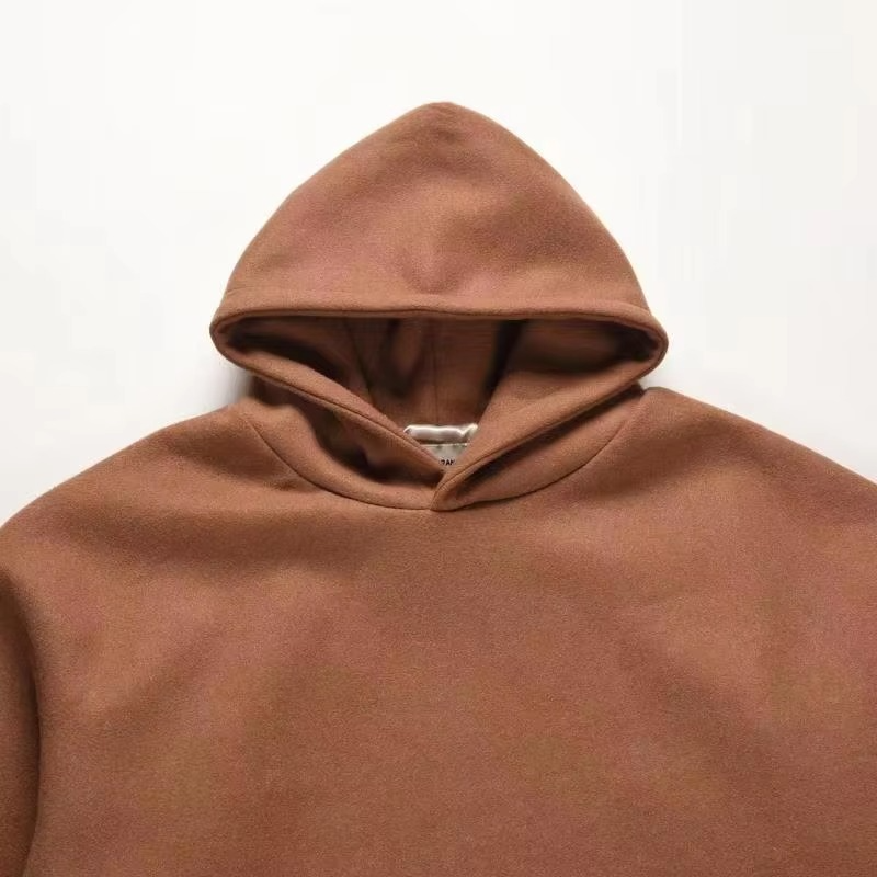 Custom New High Street Fleece Fabric Hoodie for Winter Is Heavy on Men'S Plain Hoodies - Image 5