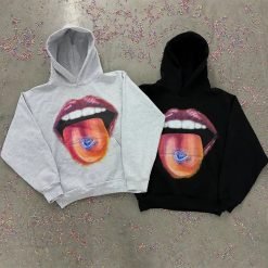 Custom Printed Casual Loose Fit Men's Hoodies with Multiple Cargo Pockets 100% Cotton Pullover Streetwear Sweatshirt