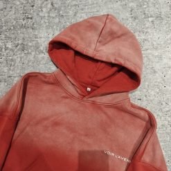 Custom Printed Reversible Stitch Pullover Sweatshirt French Terry Heavyweight Distressed Acid Wash Sun Faded Washed Men Hoodie