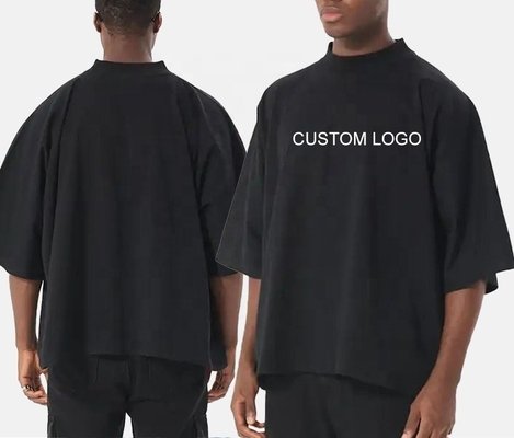 Custom Puff Printed Logo T-shirt in 250 Gsm Heavy Weight Cotton for Unisex Streetwear - Image 4