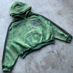 Custom Reversible Reverse Weave Heavy Weight Cotton Distressed Vintage Acid Wash Oversized Boxy Zip Up Double Hooded Hoodie