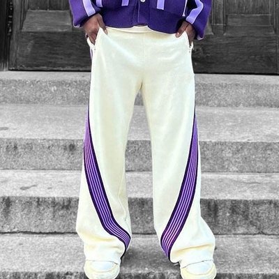 Custom Streetwear Casual Baggy Striped Wide Leg Pants for Men Lightweight Sweatpants - Image 3