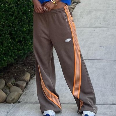 Custom Streetwear Casual Baggy Striped Wide Leg Pants for Men Lightweight Sweatpants - Image 5