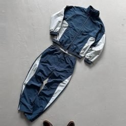Custom Wind Breaker Tracksuit Baggy Mens Jogging Suit Oversized Polyester Nylon Tracksuit Windbreaker Tracksuit Set Men