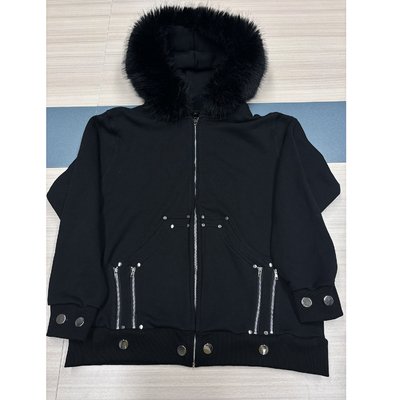 Custom winter fleece faux fur zipper hoodie with thick 100% cotton fabric and fur-lined hood for wholesale bulk orders