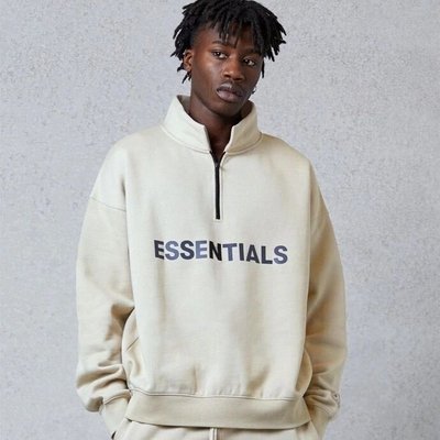 Custom Women Men Zip Up Long Sleeve Sweatshirt Jersey Fabric Essentials Half Zip Sweatshirt - Image 6