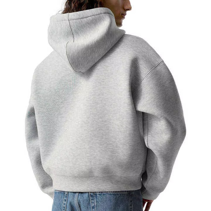 Custom Zipup Hoodie Unisex Boxy Zipper Blanks 500 Gsm Hoodie Cotton Heavyweight Fleece Cropped Men Zip up Hoodie - Image 3