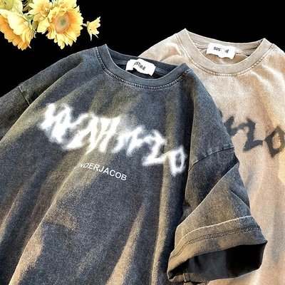 Customized Labels Heavy Cotton Men's T-Shirts Graphic Print Acid Wash Vintage T Shirt - Image 6