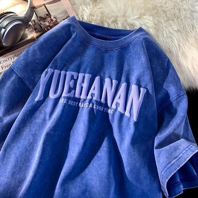 Customized Labels Heavy Cotton Men's T-Shirts Graphic Print Acid Wash Vintage T Shirt - Image 3