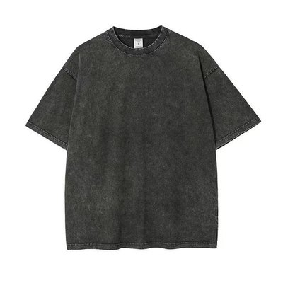 Customized Men's Acid Wash T Shirt in Colorful 100% Cotton for Streetwear and Hip Hop - Image 3