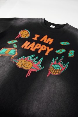 Customized Men's Acid Wash T Shirt in Colorful 100% Cotton for Streetwear and Hip Hop - Image 4