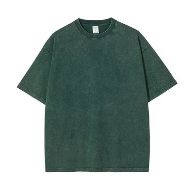Customized Men's Acid Wash T Shirt in Colorful 100% Cotton for Streetwear and Hip Hop - Image 2