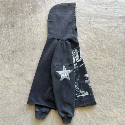 Direct To Garment Printed Hoodies Cropped Hoodie Men French Terry Flocking Embroidery Acid Wash - Image 4