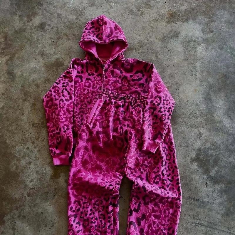 100% cotton retro street style tracksuit printing embroidery customizable ODM