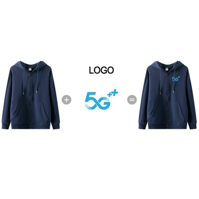 Full Zip Hooded Sweatshirt Unisex 700G Warm Winter Hoodies Solid Color Design - Image 2