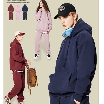 Heavy Embroidered Hooded Sweatshirt Crop 350gsm Heavyweight Cotton French Terry Thick Fleece Hoodie Men - Image 7
