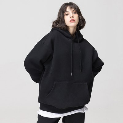 Heavy Embroidered Hooded Sweatshirt Crop 350gsm Heavyweight Cotton French Terry Thick Fleece Hoodie Men - Image 5