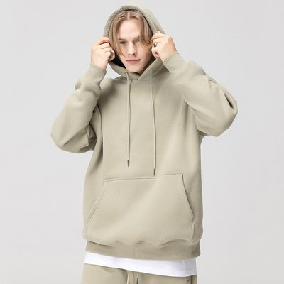 Heavy Embroidered Hooded Sweatshirt Crop 350gsm Heavyweight Cotton French Terry Thick Fleece Hoodie Men - Image 2