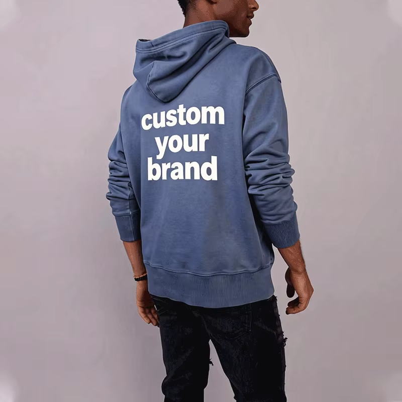 High Quality Cotton Polyester Thick Blank Plain Hoodies Unisex Custom Logo Plus Size Men's Hoodies - Image 3