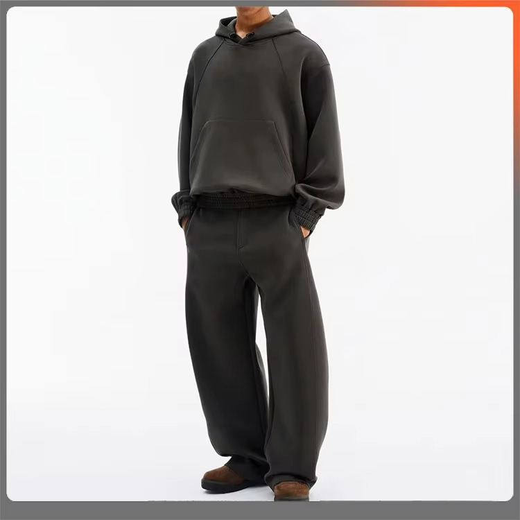 High Quality Custom Embroidered 500 Gsm Men Baggy Hoodies Fleece Pullover Heavy Weight Oversize Cropped Boxy Hoodie - Image 3