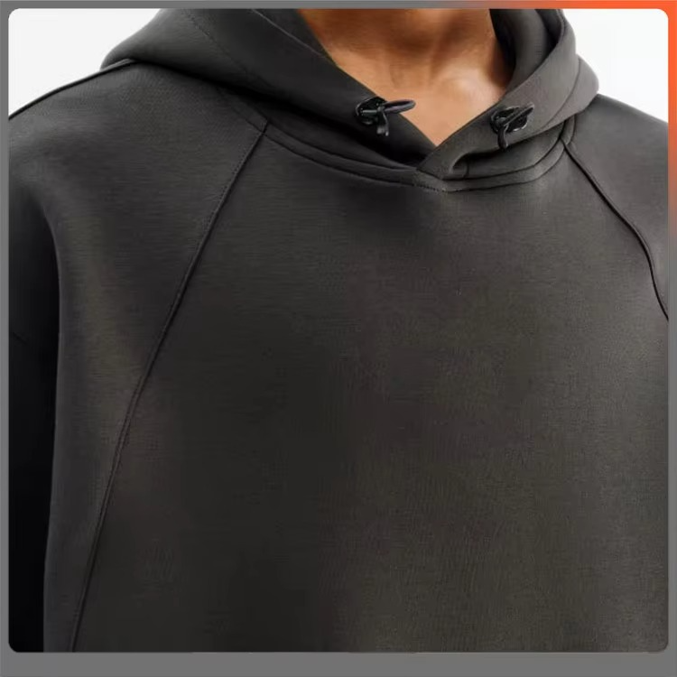High Quality Custom Embroidered 500 Gsm Men Baggy Hoodies Fleece Pullover Heavy Weight Oversize Cropped Boxy Hoodie - Image 2